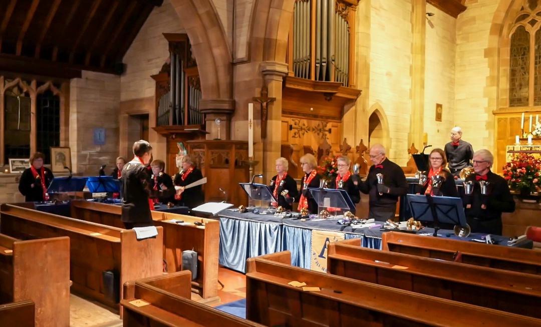 A first concert for a new recruit Alton Handbell Ringers